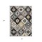 Homeroots 3' X 5' Black Wheat And Gray Southwestern Washable Indoor Outdoor Area Rug 632251 - alternate 6
