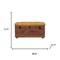 Homeroots 35in Yellow and Brown Tufted Genuine Leather and Solid Wood Upholstered Storage Bench With Flip Top 723829 - alternate 9