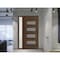 Vdomdoors Front Exterior Prehung Metal-Plastic Door, Manux 8113 Walnut, Side Sidelite Transom, Office Commerc MANUX8113EXD-WLN-W36+12xH80-LH - alternate 3