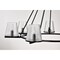 Nuvo Valentine, 7 Light Chandelier, Black Finish, Hammered Glass 60/8259 - alternate 7