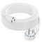 Maximm 25ft 16AWG Flat Plug Extension Cord, Single Outlet, 3-Prong Grounded, UL, White ADW-360-3125-W - alternate 1