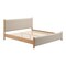 Homeroots Natural and Beige Wood And Upholstery King Bed Frame 583187 - alternate 9