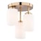 Vaxcel Park Ridge Champagne Gold 3-Light Flush Mount Ceiling Light with Frosted Glass, 10.5-In. C0358 - alternate 1