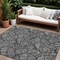 Homeroots 10' X 14' Black And Ivory Floral Washable Indoor Outdoor Area Rug 594610 - alternate 1