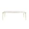 Homeroots 90" White and Gold Marble and Metal Dining Table 534372 - alternate 7