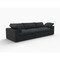 Homeroots Black Linen Blend Modular Rectangular Three Piece Corner Sectional 714581 - alternate 5