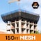 Xpose Safety Construction Safety Debris Net, 4x150 ft, 1/4in Mesh, Fire Retardant, Black, Heavy Duty NFR14-4150-BLK-X - alternate 7