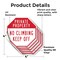 Signmission Private Property No Climbing Keep O, 4 inch X 4 inch, Vinyl Decal, 5PK OC-D-5PACK-4-146 - alternate 4