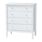 Baxton Studio Lucera Mid-Century White Bobbin Wood 4-Drawer Chest 257-14124-ZORO - alternate 1
