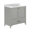 Flash Furniture Haven 36in. Vanity w/Sink, Storage Cabinet w/Gold Hardware, Bottom Drawer, Marble Countertop, Gry FS-BN-4-36-KD-GY-HDGLD-GG - alternate 9