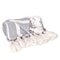 Homeroots 50" X 60" Gray and White Woven Cotton Striped Throw Blanket with Tassels 548928 - alternate 5