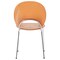 Leisuremod Opulent Plastic Dining Chair in Chrome Metal Legs, Amber OC20A - alternate 4