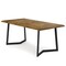 Homeroots 72" Natural and Charcoal Solid Wood and Iron Frame Base Dining Table 640703 - alternate 5