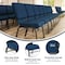 Flash Furniture Fabric Church Chair, Blue XU-CH-60096-NVY-DOT-BAS-GG - alternate 9