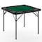 Flash Furniture Silas 34.5 in Square 4-Player Black Folding Card Game Table, Green Playing Surface and Cup Holders DAD-MJZ-88-BKGR-GG - alternate 1