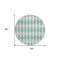 Homeroots 8' Teal Blue And Ivory Round Geometric Washable Indoor Outdoor Area Rug 577129 - alternate 8