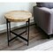 Homeroots 22" Black And Brown Wood And Metal Round End Table 548884 - alternate 9