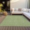 Homeroots 5' X 8' Green Black And Ivory Geometric Washable Indoor Outdoor Area Rug 596729 - alternate 8