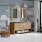 James Martin Vanities Solene 72 in. Double Vanity, Seaside Oak, w/ 3 CM Parisien Bleu Silestone Top D225-V72-SSO-FPBL - alternate 4