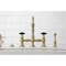 Kingston Brass Bridge Kitchen Faucet with Brass Sprayer, Brushed Brass KS3277PKXBS - alternate 5
