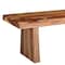 Homeroots 75" Brown Solid Wood Live Edge Dining Bench 565288 - alternate 6