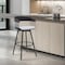Homeroots 27" Light Gray and Black Fabric with Metal Swivel Counter Height Bar Chair 534453 - alternate 8