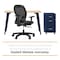 Orison Office 27x57 Mid Century Modern Desk, Navy / Platinum Oak 25796 - alternate 9
