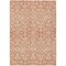 Homeroots 5' X 8' Coral And Ivory Damask Washable Indoor Outdoor Area Rug 595128 - alternate 9