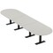 Skutchi Designs 16 Person Conference Table With Power Unit | 16' Racetrack Table | Harmony Series HAR-RAC-48X192-T.BK-U779-NA - alternate 1
