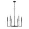 Z-Lite Gaultier Matte Black+Modern Gold 6 Light Chandelier 6100-6MB - alternate 6