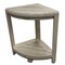 Homeroots 17" White Teak Corner Shower Bench 376705 - alternate 8