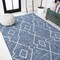 Jonathan Y Carwa Tribal Diamond Trellis Blue/Ivory 3 ft. x 5 ft. Indoor/Outdoor Area Rug SMB128C-3 - alternate 7