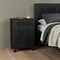 Homeroots 30" Black Solid Wood Distressed One Drawer Nightstand 521200 - alternate 17
