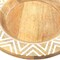 Homeroots 13" Natural And White Solid Wood Chevron Handmade Round Charger Plate 633186 - alternate 9