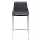 Homeroots Set of Two 30" Black And Brown Faux Leather And Steel Bar Height Bar Chairs 555686 - alternate 7
