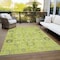 Homeroots 5' X 8' Artichoke Green And Fern Green Oriental Washable Indoor Outdoor Area Rug 582051 - alternate 9