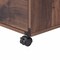 Homeroots 22" Walnut Wood Two Drawers Rolling Filing Cabinet 568324 - alternate 6