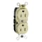 Leviton Duplex Receptacle Outlet, 15A, Ivory, 125V CR015-I - alternate 1