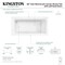 Kingston Brass 60" Acrylic Rectangular 2-Wall Corner Alcove Tub, Left Hand Drain, Glossy White VTAP6030L22TS - alternate 4