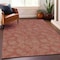 Homeroots 9' X 12' Red And Ivory Geometric Washable Indoor Outdoor Area Rug 602393 - alternate 7