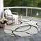 Homeroots 8' White And Black Round Abstract Washable Indoor Outdoor Area Rug 597531 - alternate 7