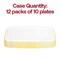 Smarty Had A Party 106 x 5 Clear with Gold Rim Flat Raised Edge Rectangular Disposable Plastic Plates, 120PK 9311CLG-CASE - alternate 8