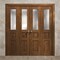 Sartodoors Sliding Closet Double Bi-fold Doors 96 x 96 inches, Ego 5011 Cognac Oak Veneer, Sturdy Tracks Mold EGO5011DBF-DKO-96x96 (4* 24x96) - alternate 4