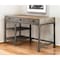 Homeroots 47" Natural and Gray Writing Desk With Three Drawers 286083 - alternate 6
