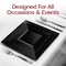 Smarty Had A Party 9.5" Black Square Plastic Dinner Plates (120 Plates), 120PK 6909-CASE - alternate 8