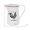 Homeroots 8" Black And White Metal Farm Fresh Chicken Decorative Jug 635816 - alternate 6