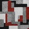 Homeroots 5' X 8' Gray Ivory And Red Geometric Washable Indoor Outdoor Area Rug 613212 - alternate 8