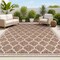 Jonathan Y Trebol Moroccan Trellis Textured Weave Espresso/Taupe 5 ft. x 8 ft. Indoor/Outdoor Area Rug SMB109B-5 - alternate 1