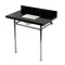 Kingston Brass 36-Inch Black Granite Console Sink with Stainless Steel Legs, 8-Inch, 3-Hole KVPK36227K381 - alternate 1
