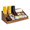 Happimess Bambury 18"W x 9.5"D x 6.5"H Minimalist Handcrafted Bamboo Cup and Condiment Station, Brown CCS1000B - alternate 1